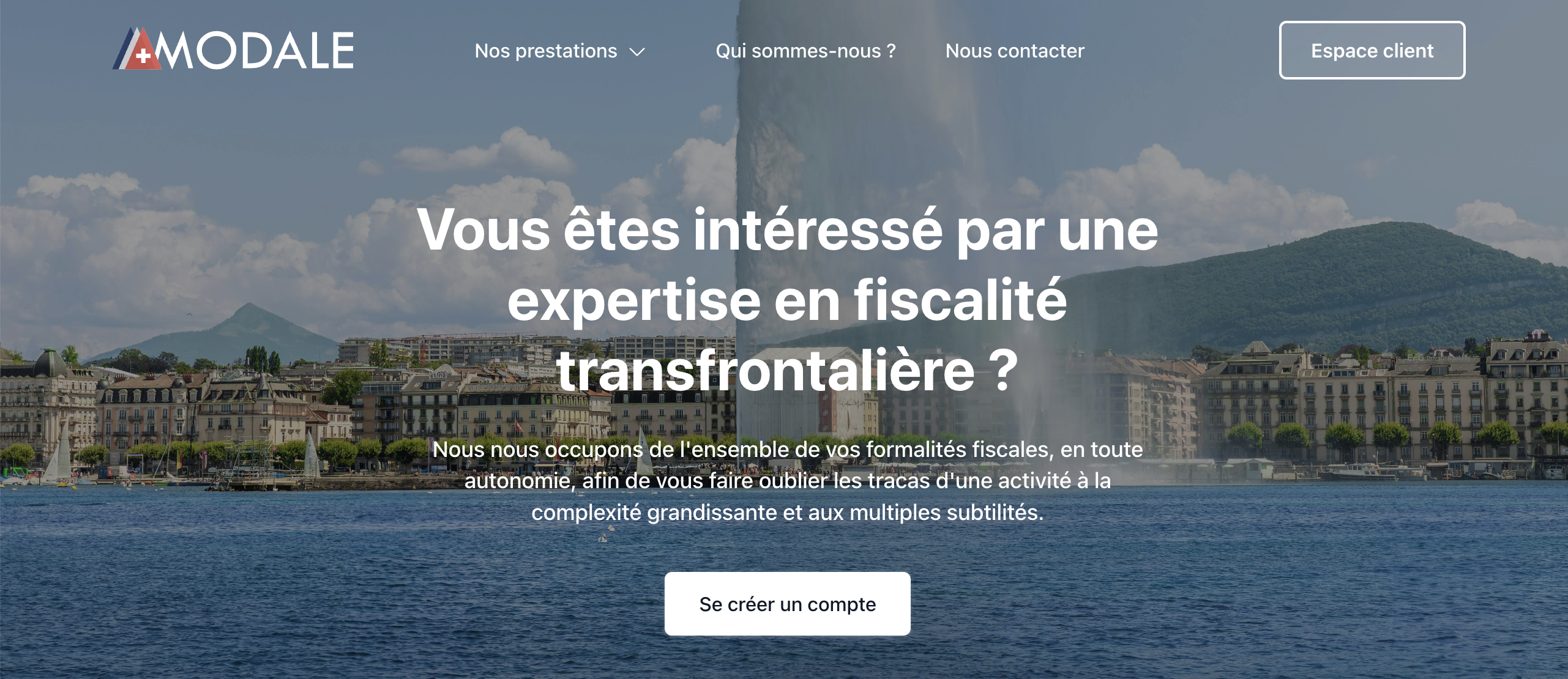 Screenshot modale.ch